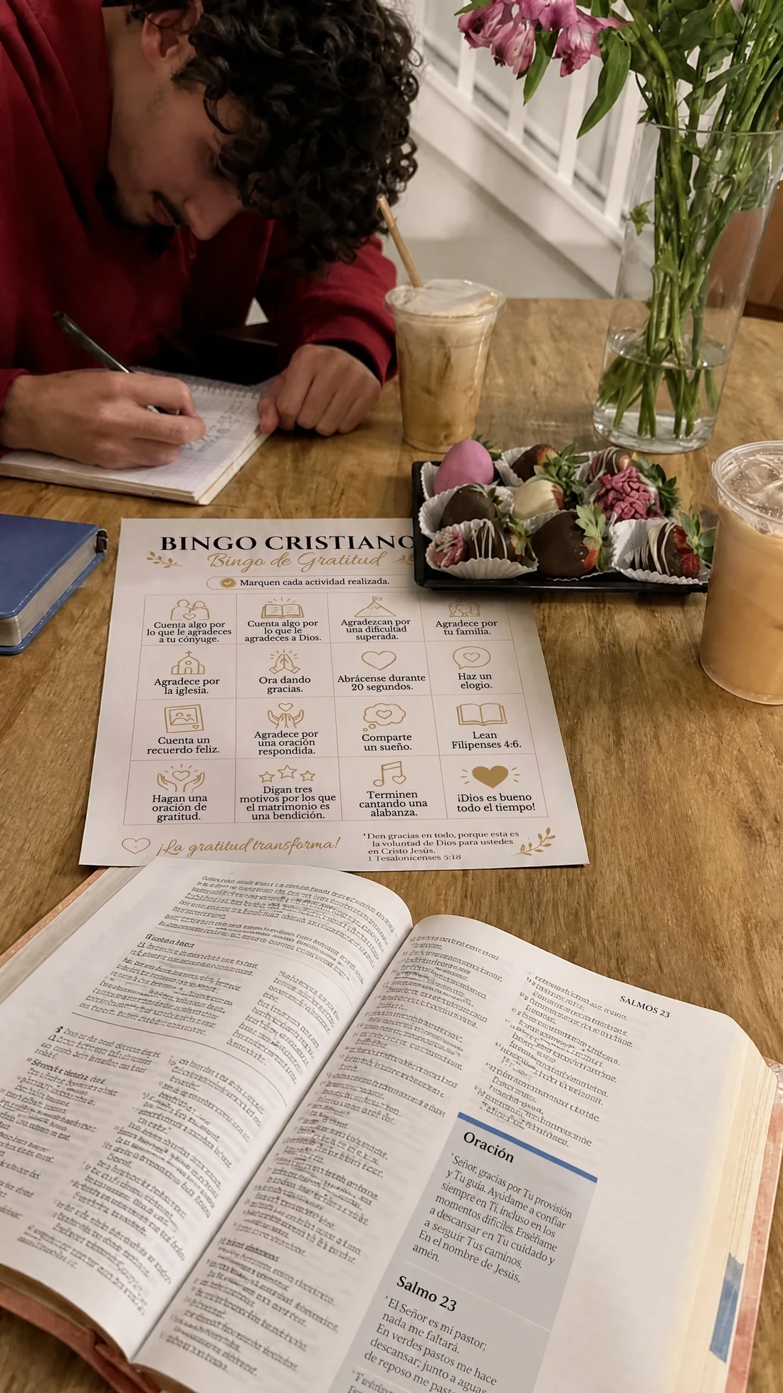 Bingo Cristiano de la Gratitud en uso